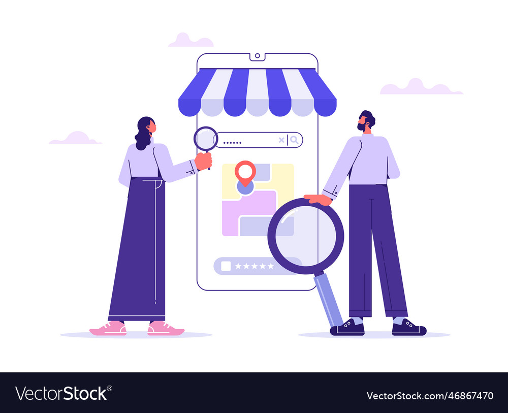 Mobile navigation gps navigator route near me Vector Image