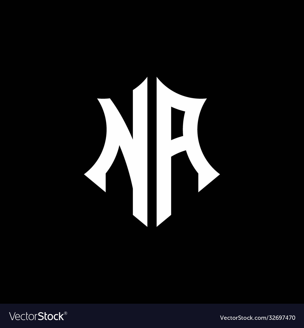 Na monogram logo with a sharp shield style