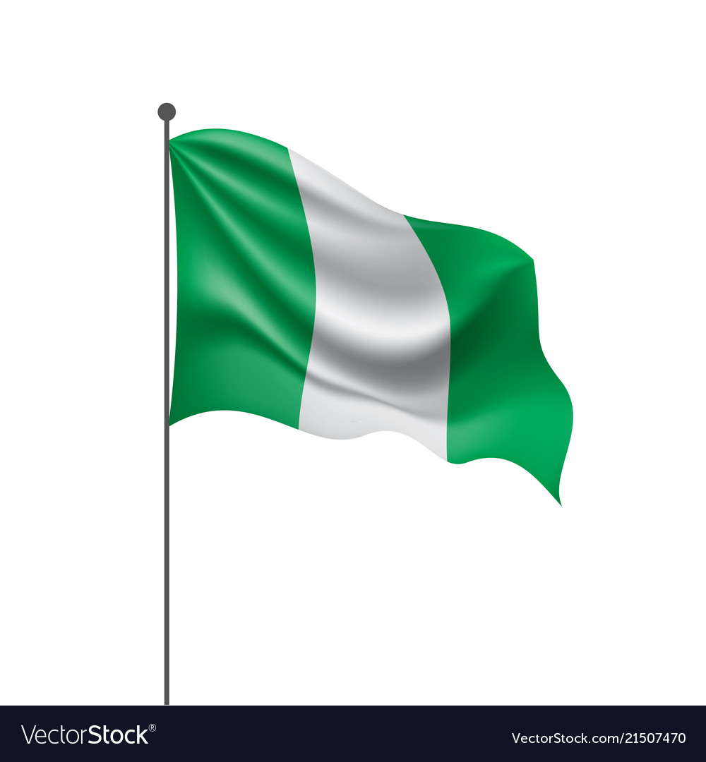 Nigeria flag Royalty Free Vector Image - VectorStock