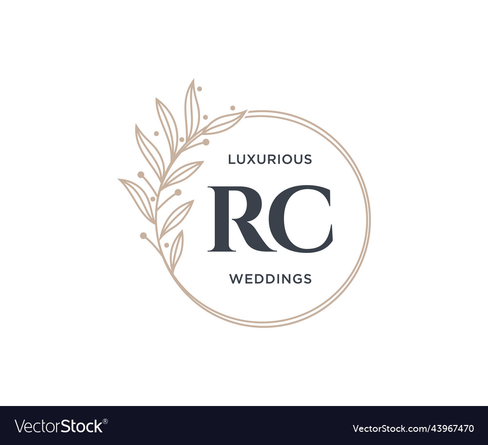 Rc initials letter wedding monogram logos