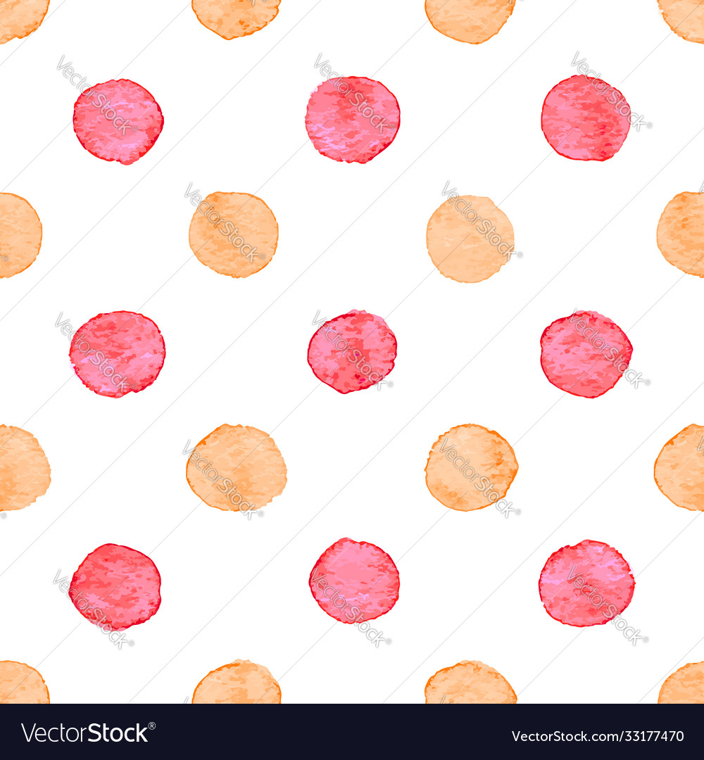 Seamless watercolor dots pattern