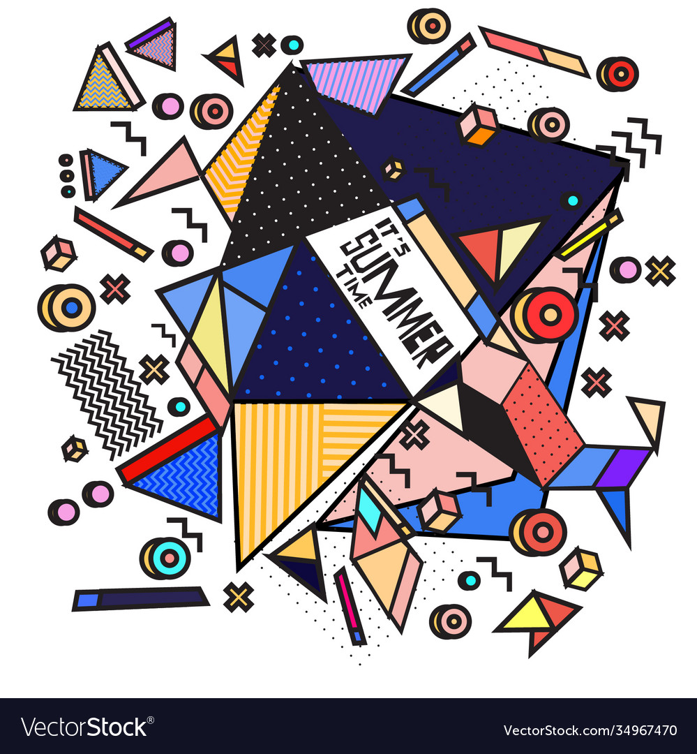Triangle geometric forms for summer design event