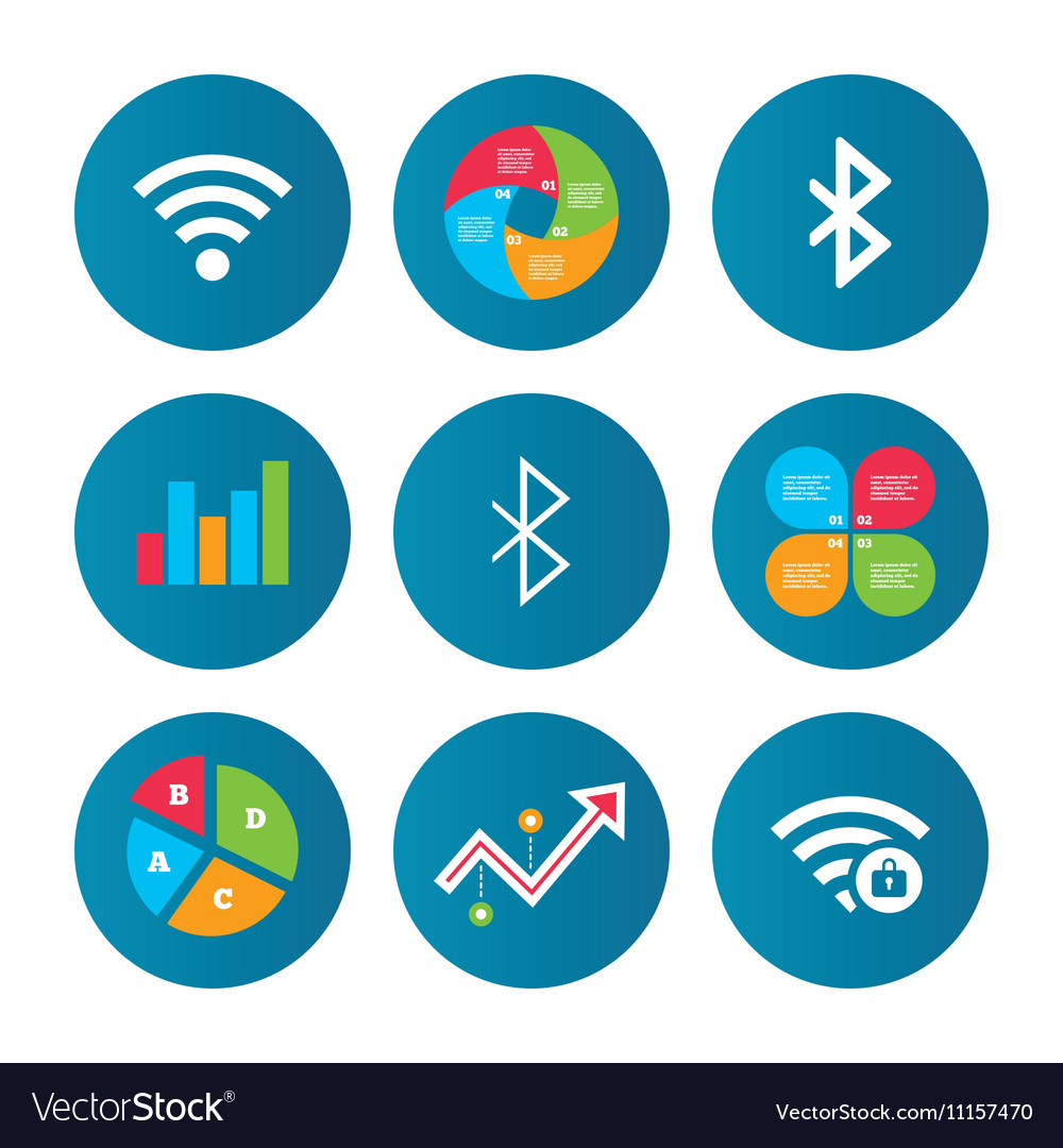 Wifi and bluetooth icon wireless mobile network