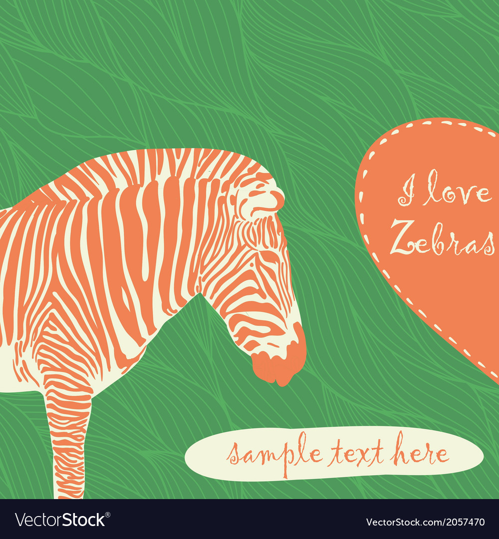 Zebra with place for text