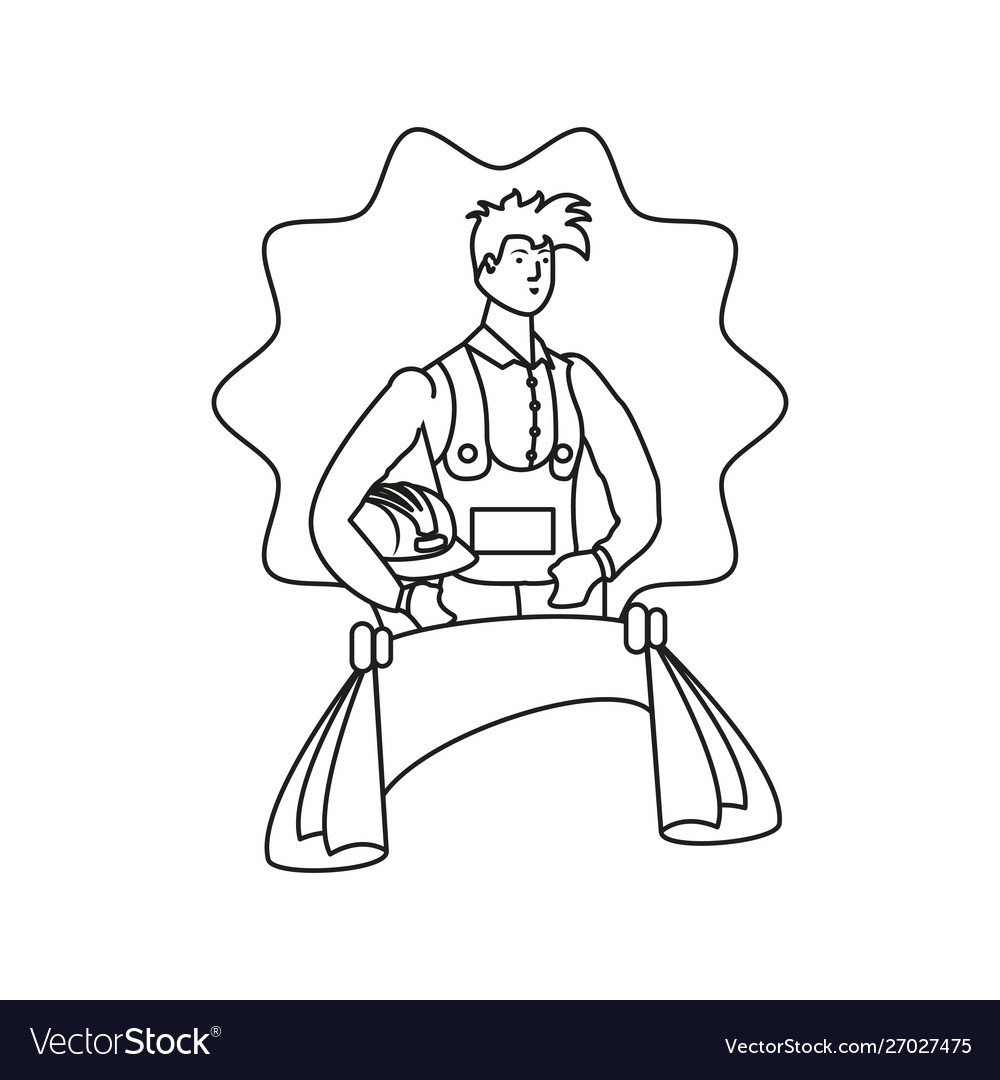 Builder constructor worker avatar character