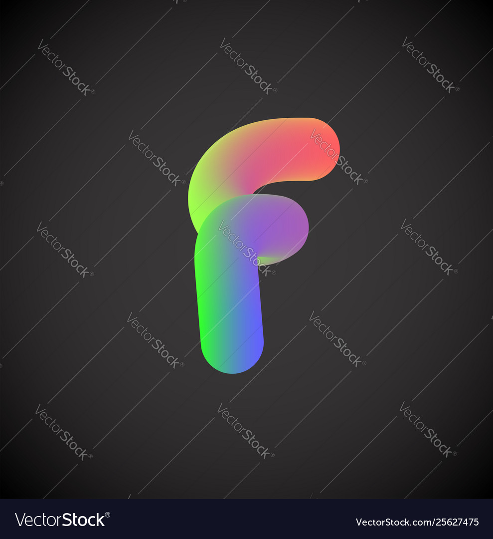 Colorful character from a font set vector image Colorful character from a font set