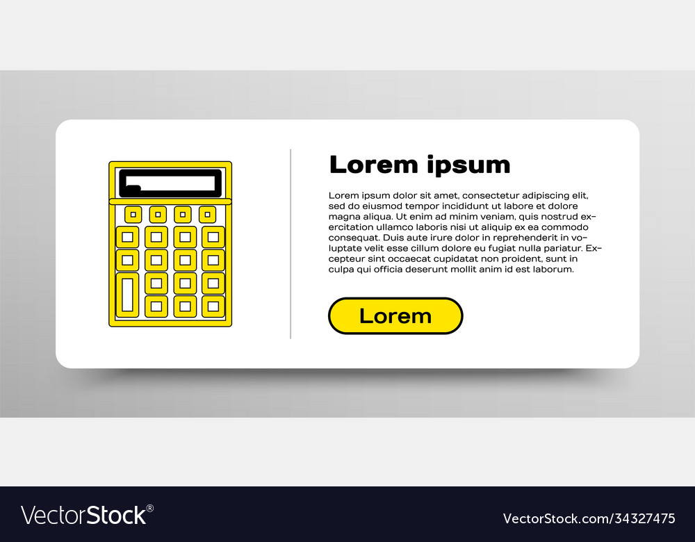 Line calculator icon isolated on white background vector image Line calculator icon isolated on white background
