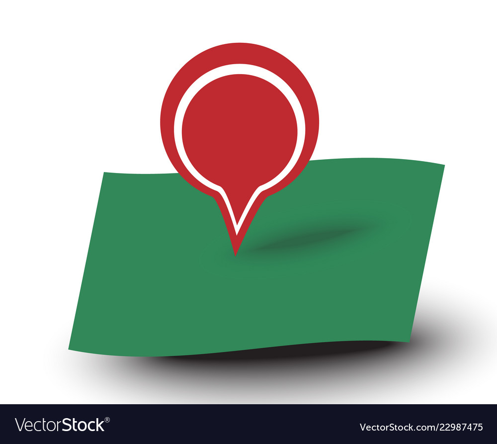 Map pointer red label place for text with shadow Vector Image Map pointer red label place for text with shadow