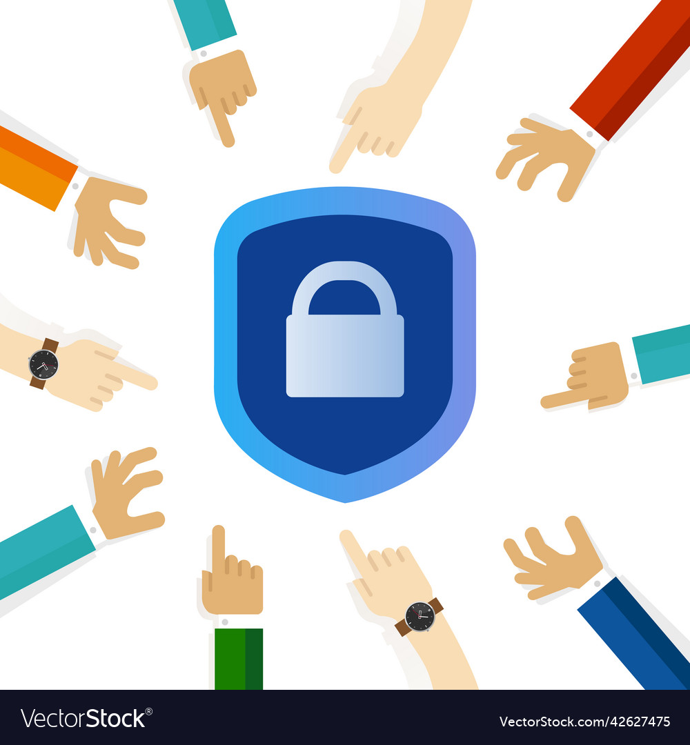 Security shield padlock access data encryption vector image Security shield padlock access data encryption