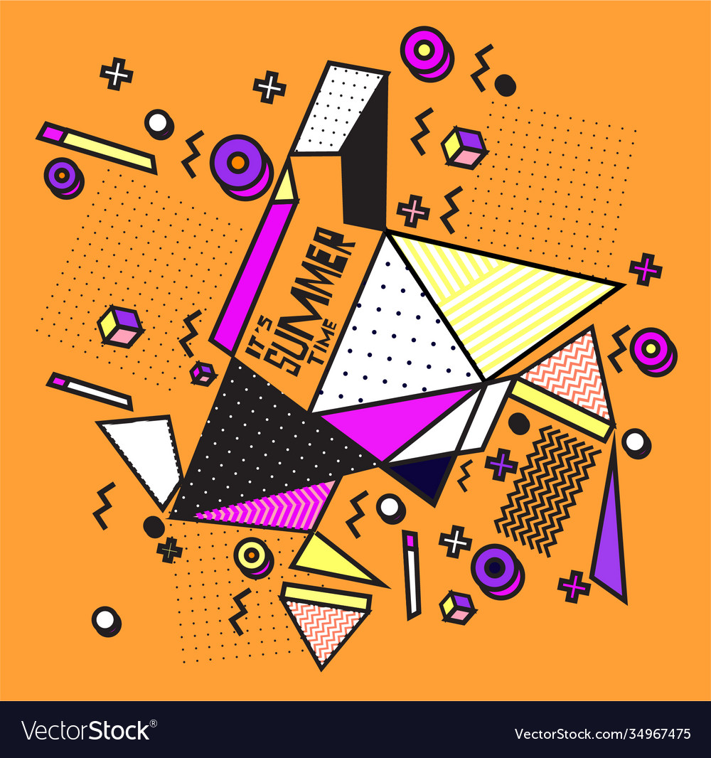 Triangle geometric forms for summer design event