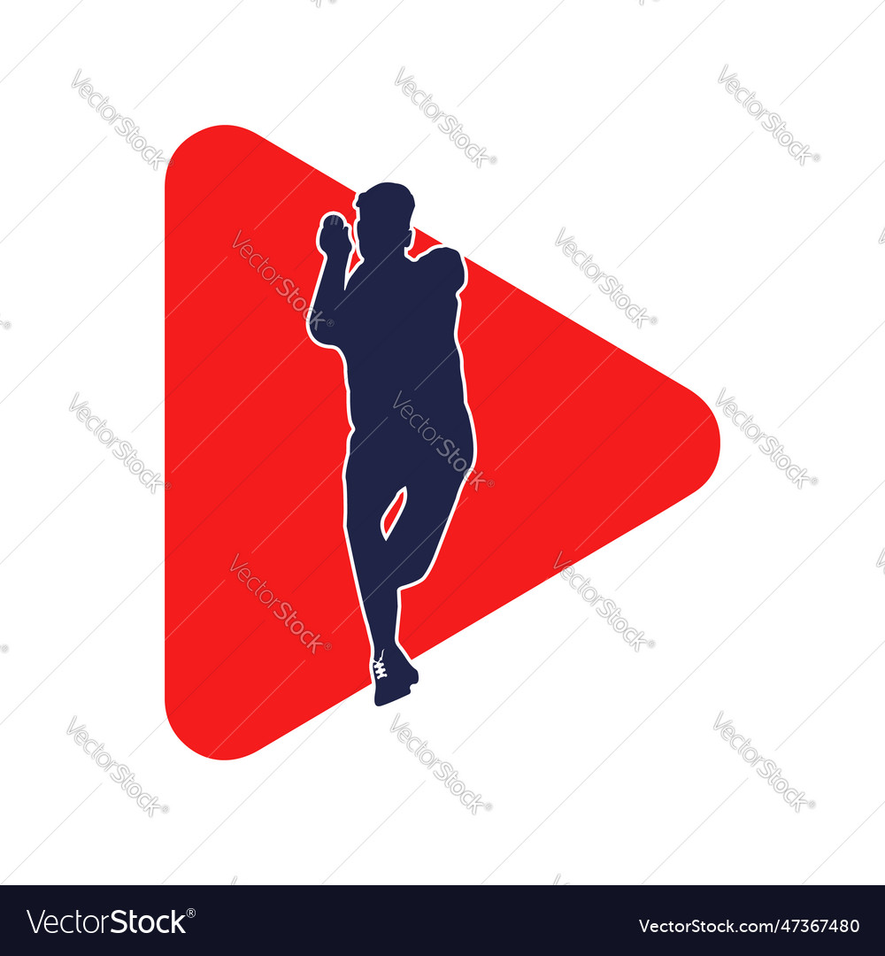 Cricket bowling fast bowler inside play button