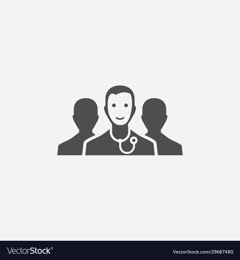 Doctor team icon Royalty Free Vector Image - VectorStock