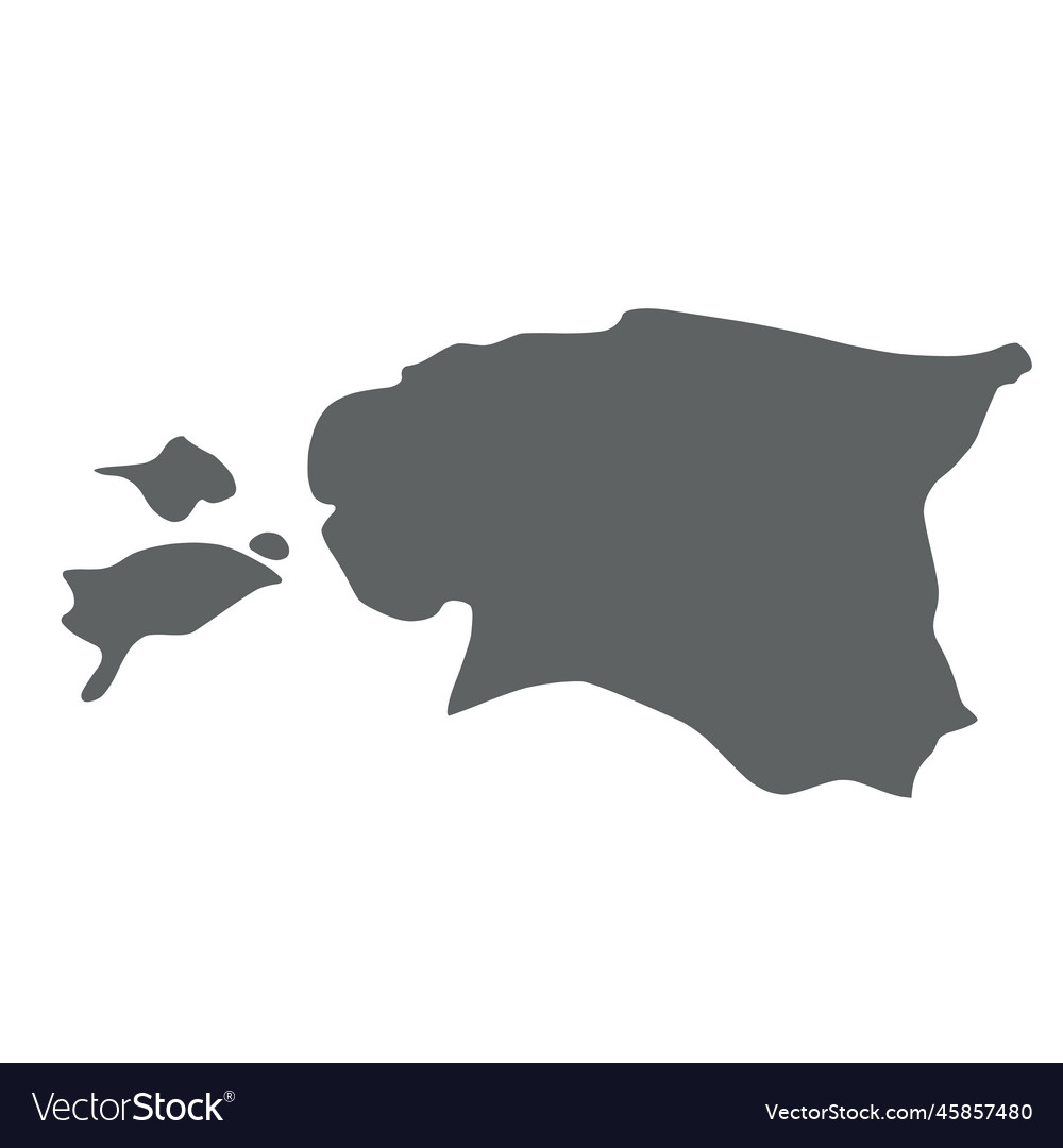 Estonia - flat country map silhouette Royalty Free Vector