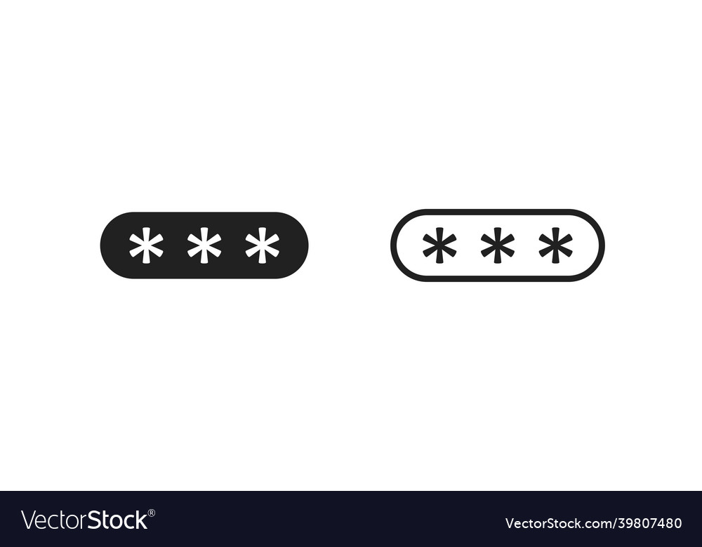 Login and password simple concept isolated symbol vector image Login and password simple concept isolated symbol