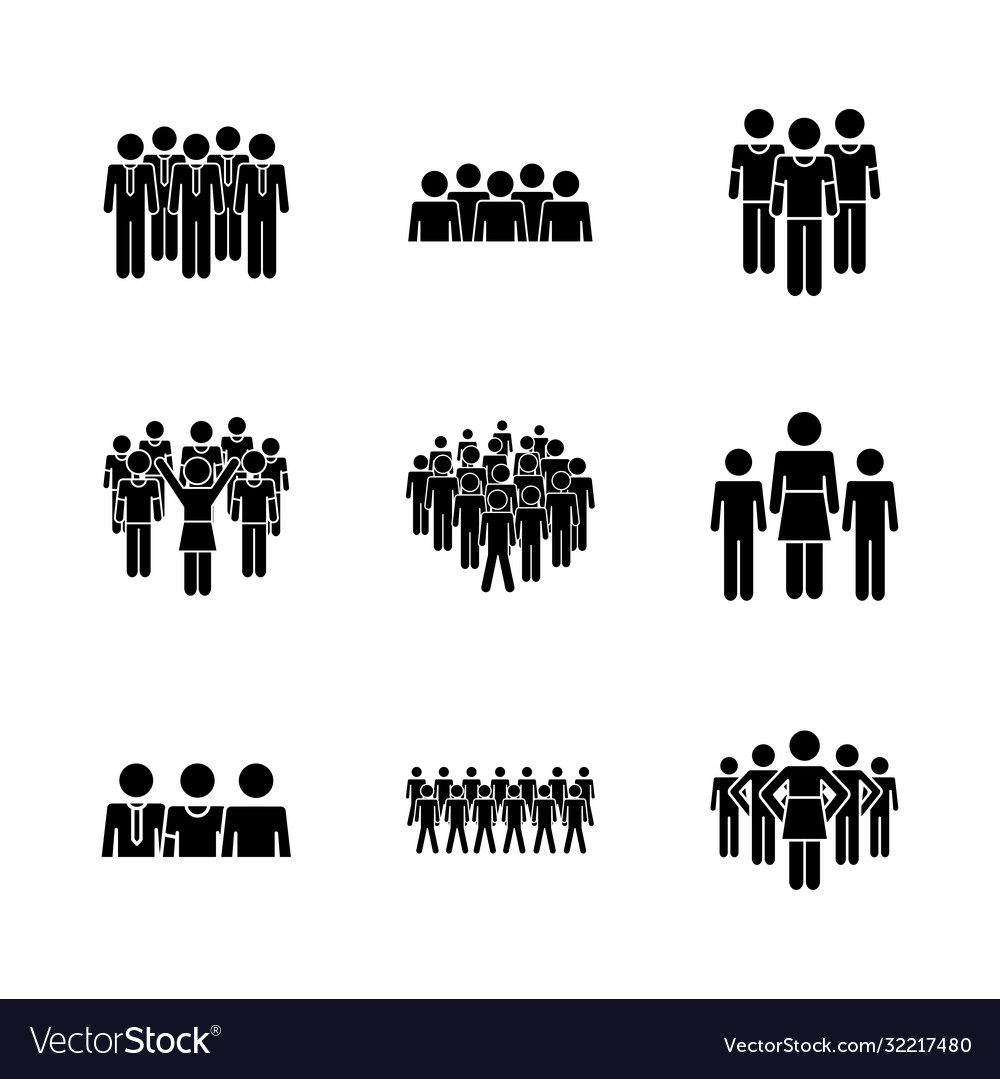 Pictograph businessmen and people icon set Vector Image