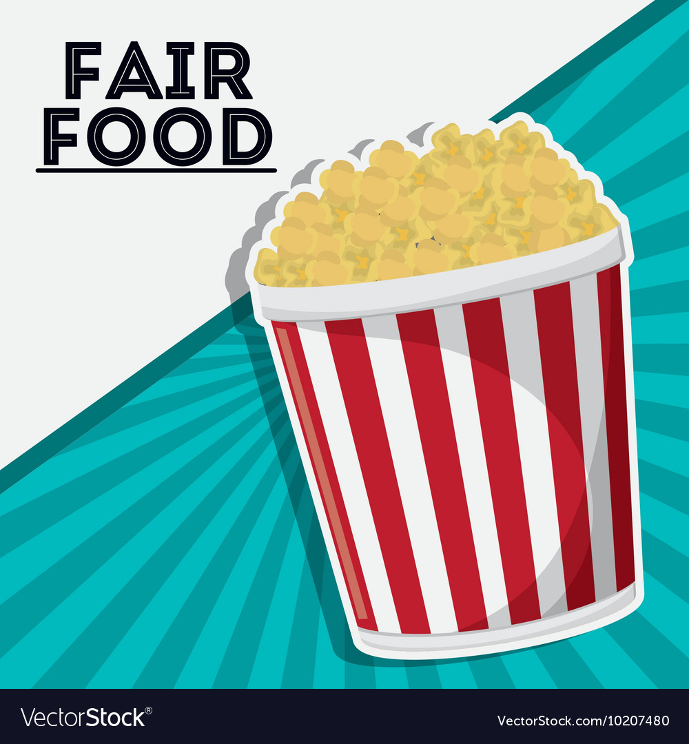 Pop corn fair food snack carnival icon