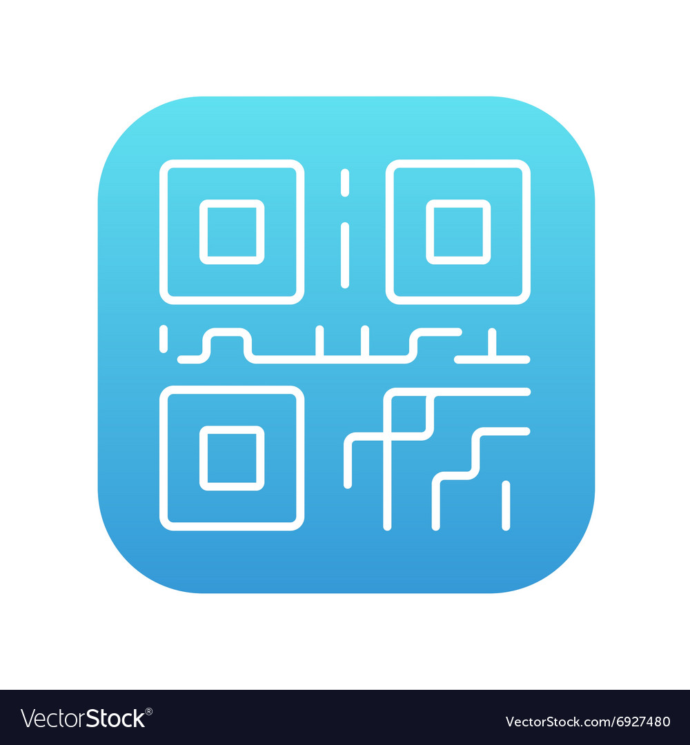Qr code line icon