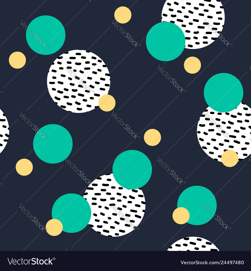 Seamless abstract pattern with stripped circles