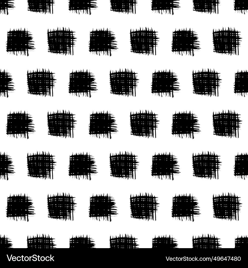 Seamless pattern with black brush stroke Vector Image