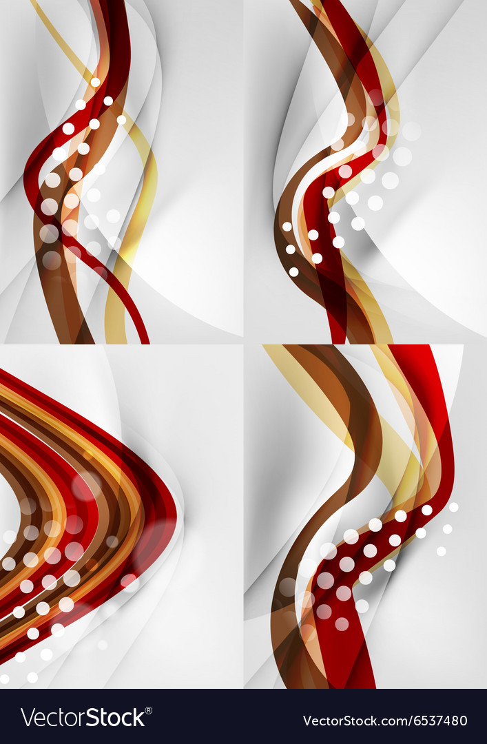Set abstract backgrounds curve wave lines