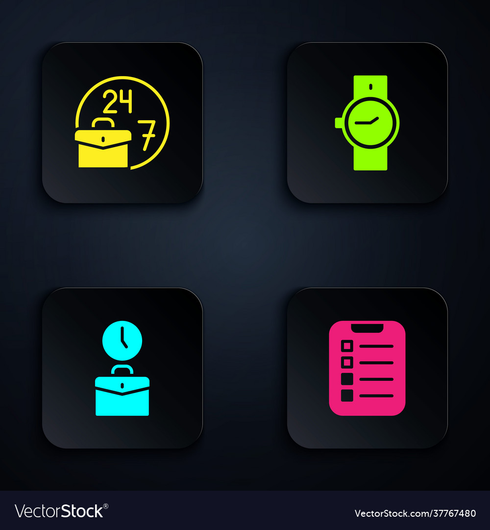 Set to do list or planning always busy work time vector image Set to do list or planning always busy work time