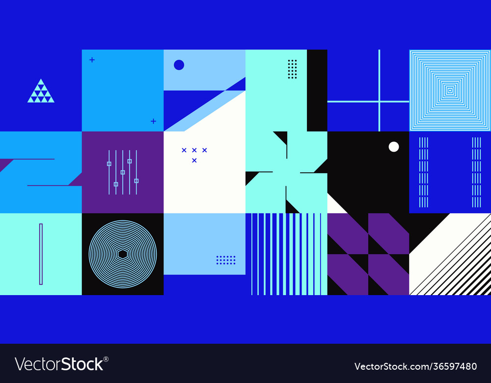 Techno abstract pattern design vector image Techno abstract pattern design