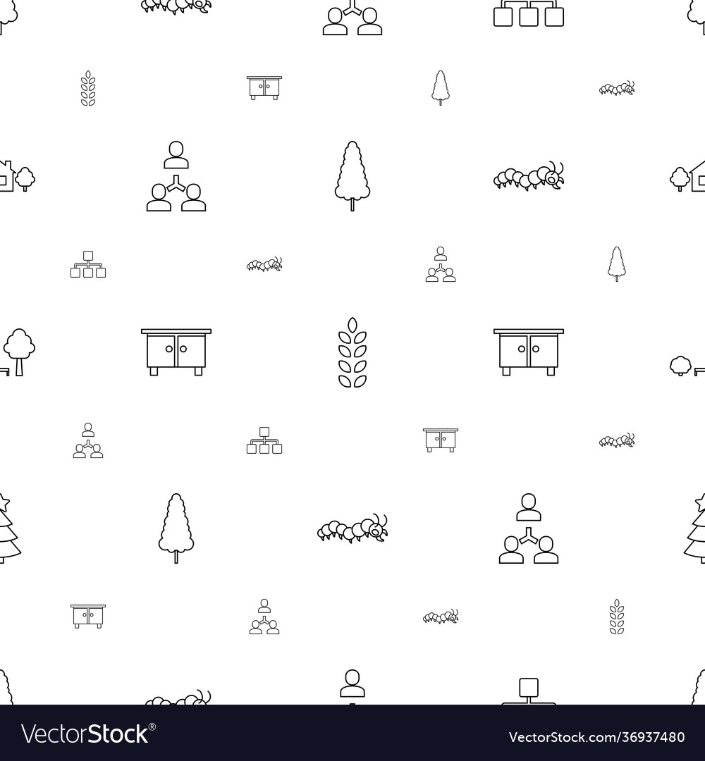 Tree icons pattern seamless white background