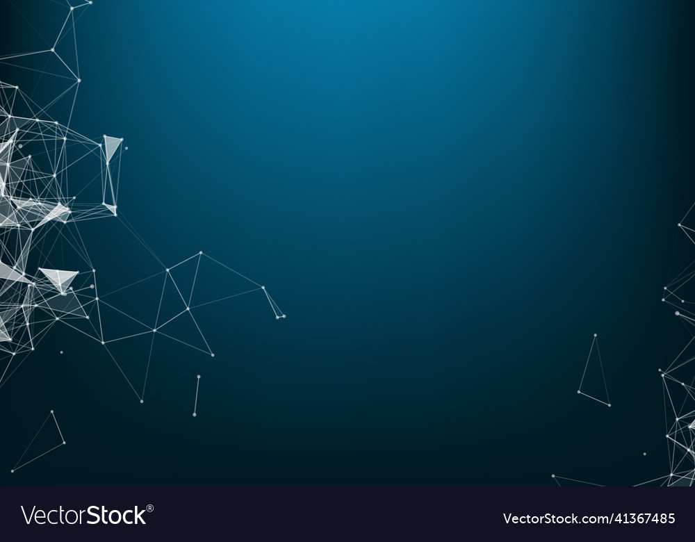 Abstract 3d futuristic dots and lines computer Vector Image Abstract 3d futuristic dots and lines computer