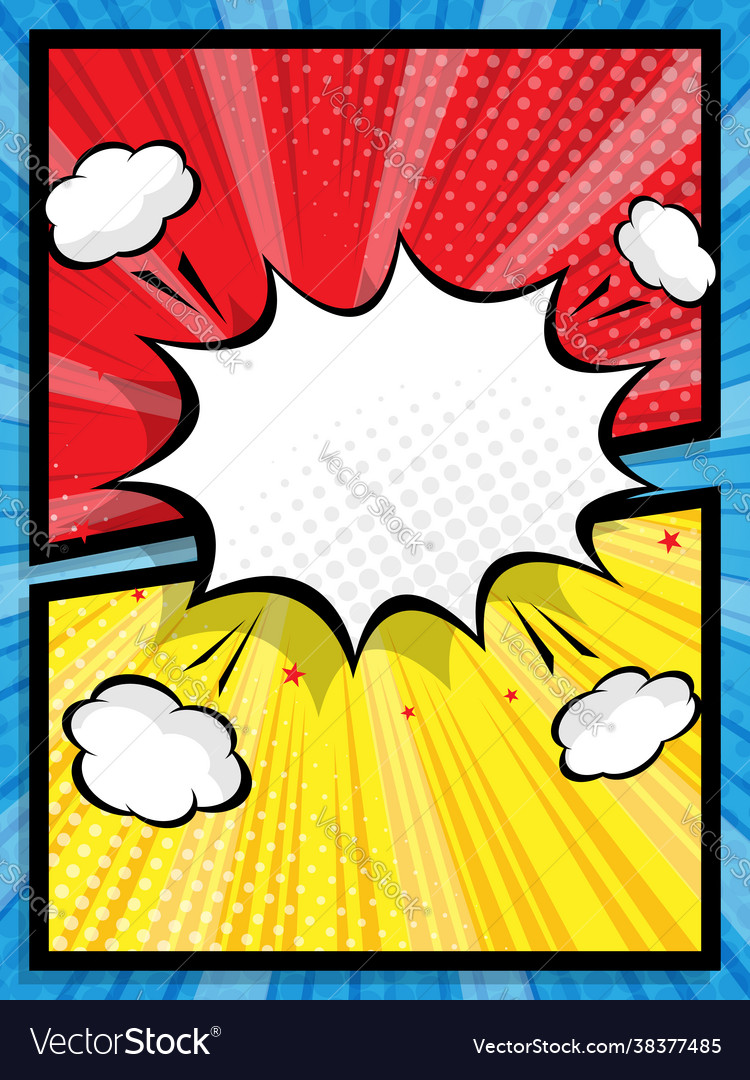 Abstract comic book pop art speech bubble Vector Image