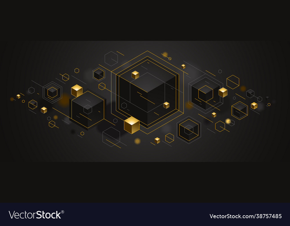 Abstract design with cluster 3d cubes vector image Abstract design with cluster 3d cubes