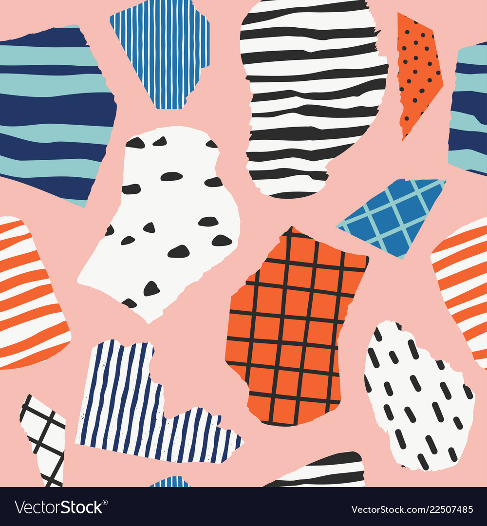 Abstract Paper Cutout Pattern