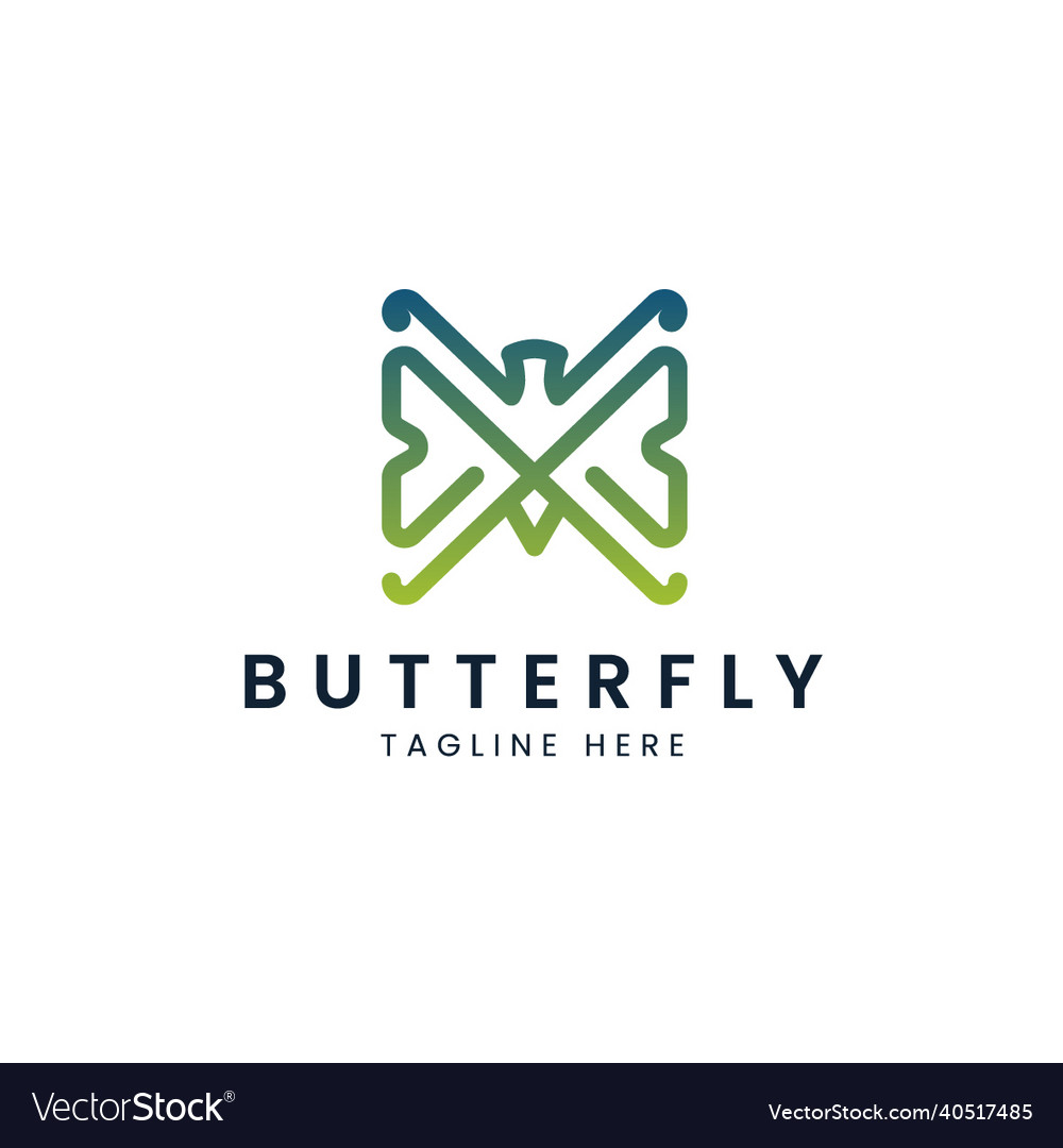 Butterfly logo design template Royalty Free Vector Image