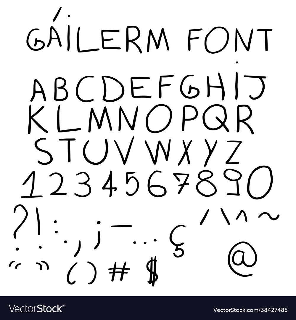 Gilerm hand drawn letters