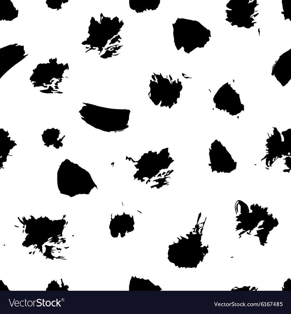 Grunge seamless pattern ink splashes background Vector Image