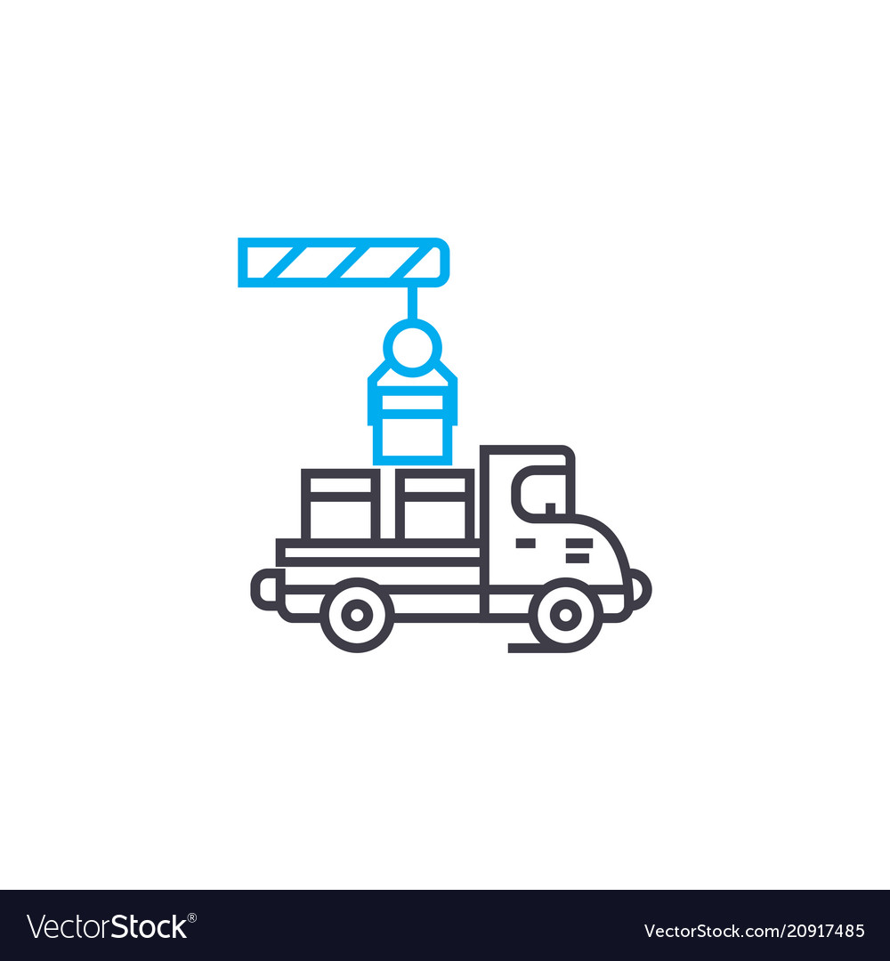 Loading of products linear icon concept vector image Loading of products linear icon concept