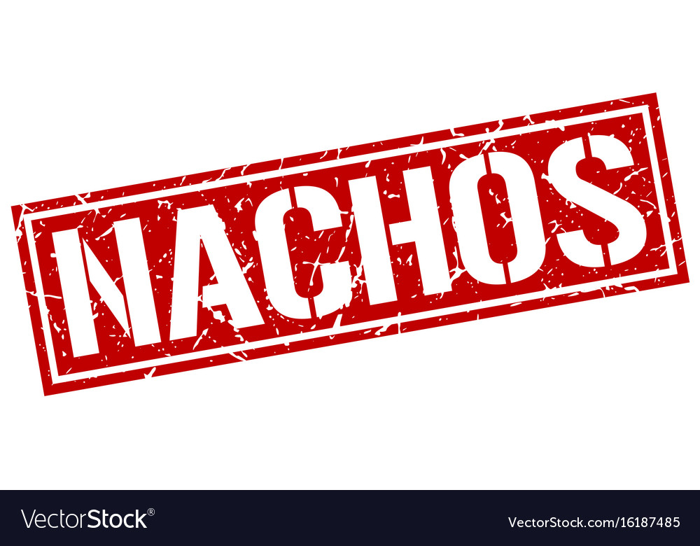 Nachos square grunge stamp Royalty Free Vector Image