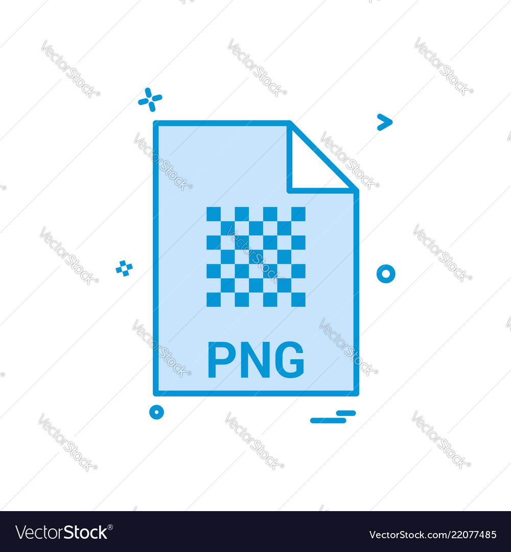 Png file extension format icon design vector image Png file extension format icon design