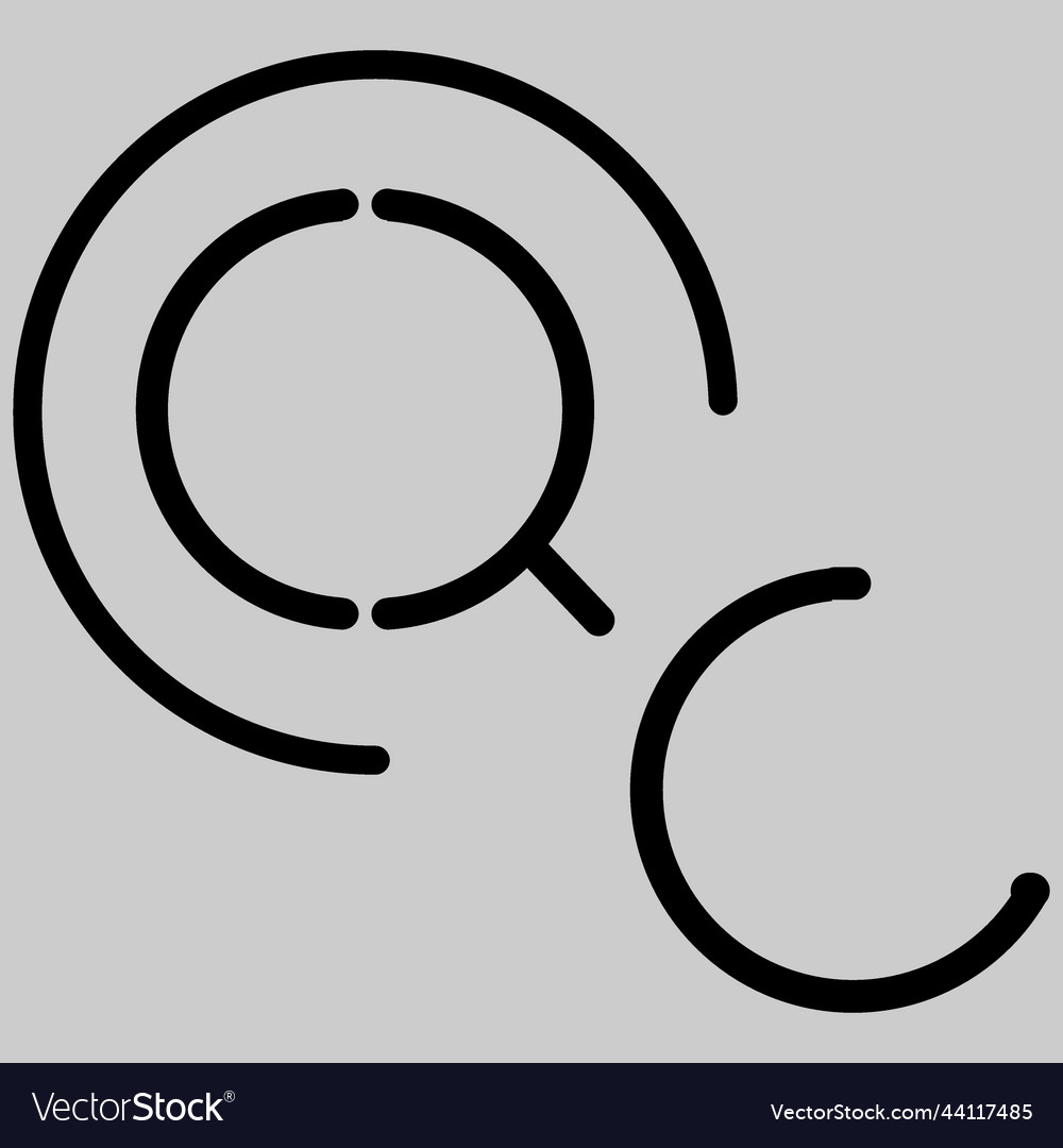 Qc monogram logo letter linked circle simple vector image Qc monogram logo letter linked circle simple