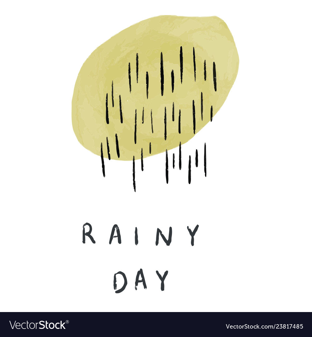 Rainy day Royalty Free Vector Image - VectorStock