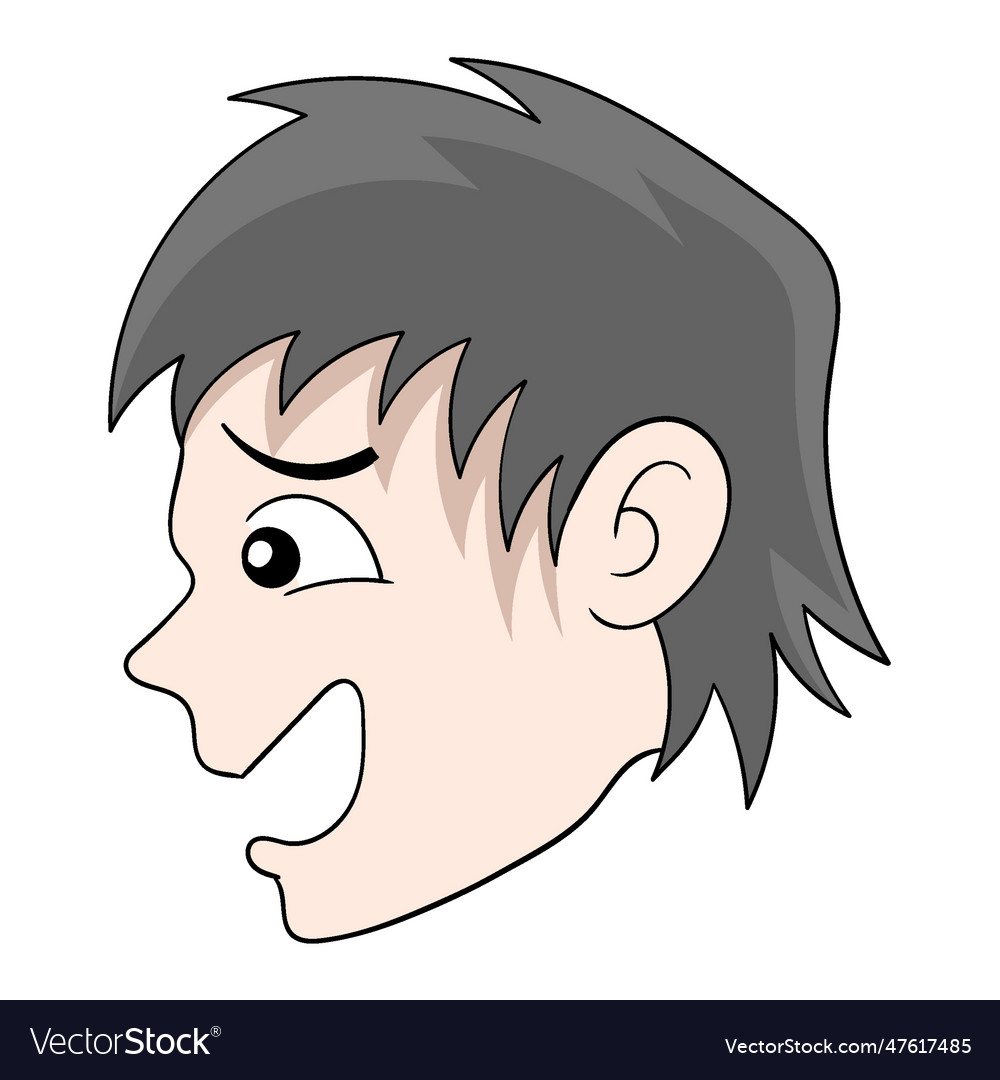 Shabby faced boy emoticon pity the poor Royalty Free Vector