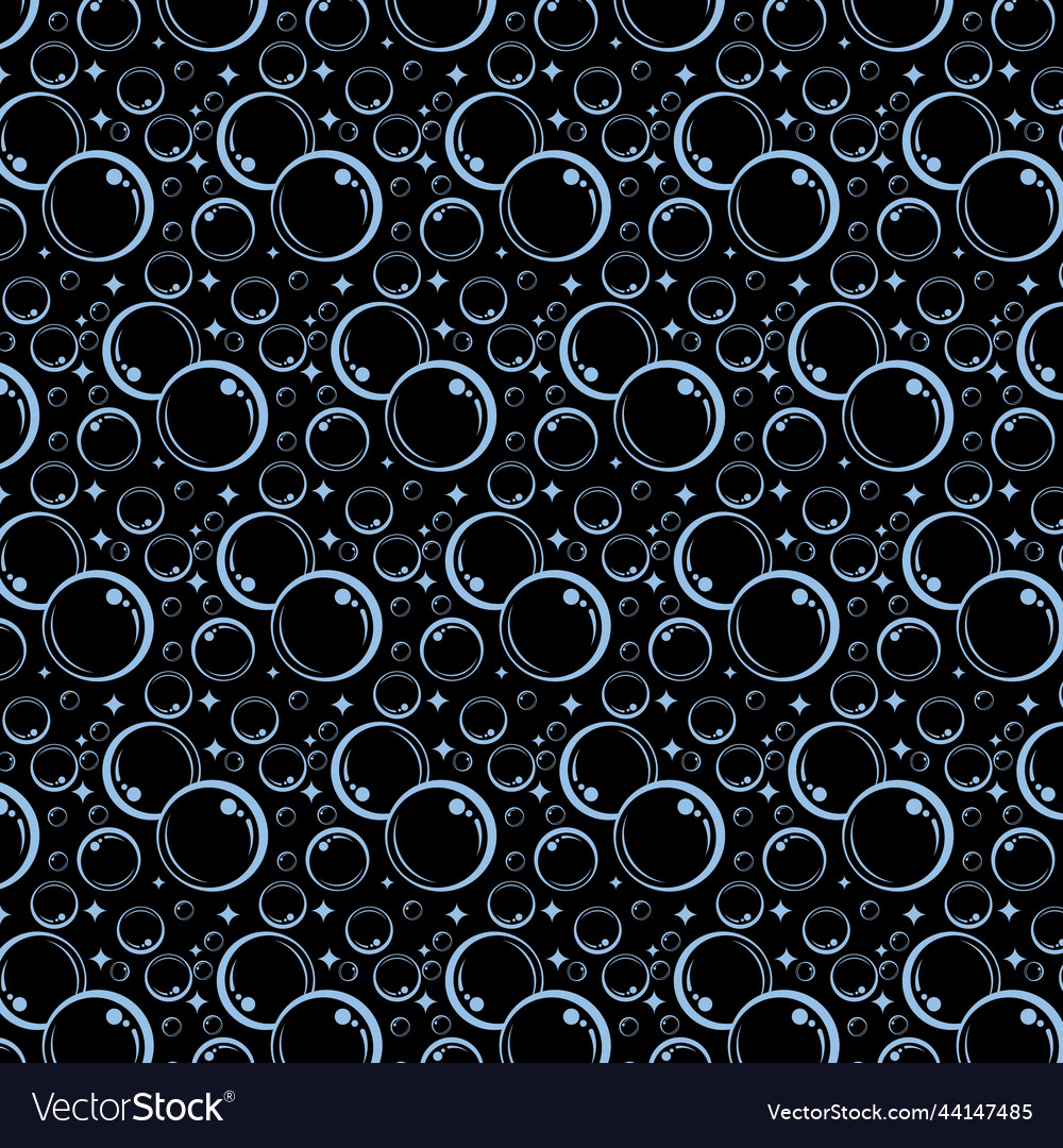 Soap bubbles seamless pattern background