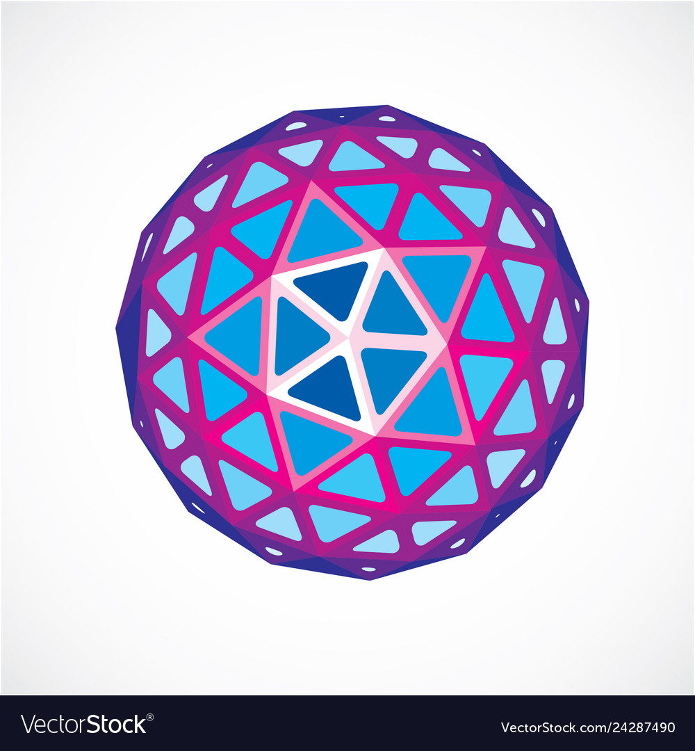 3d digital spherical object made using triangular vector image 3d digital spherical object made using triangular