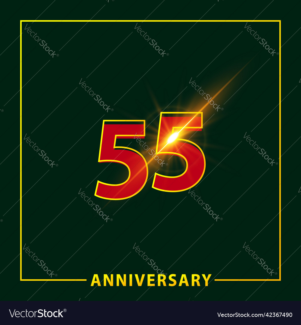 Abstract colorful number anniversary