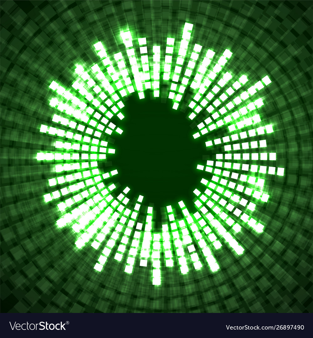 Abstract sound audio waves equalizer wave circle