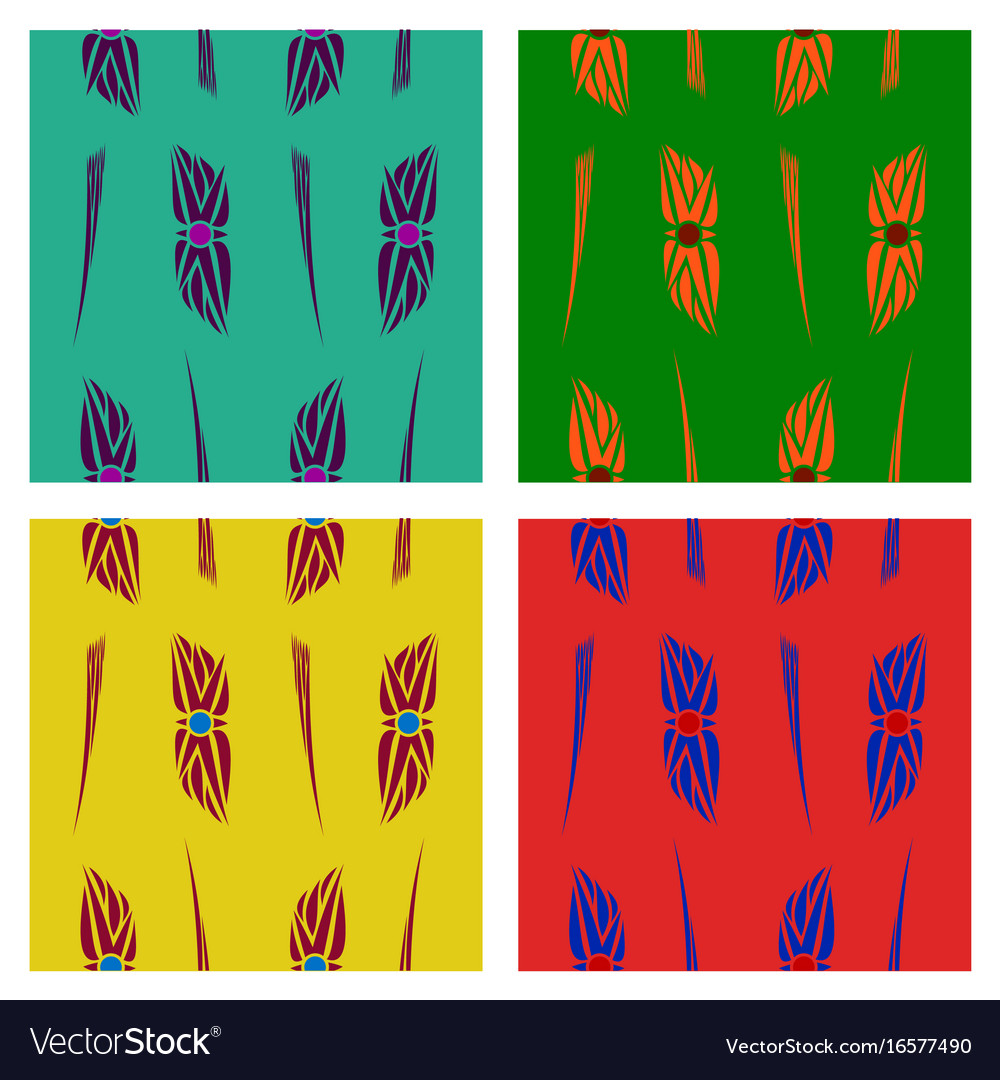 Assembly of patterns in flower style