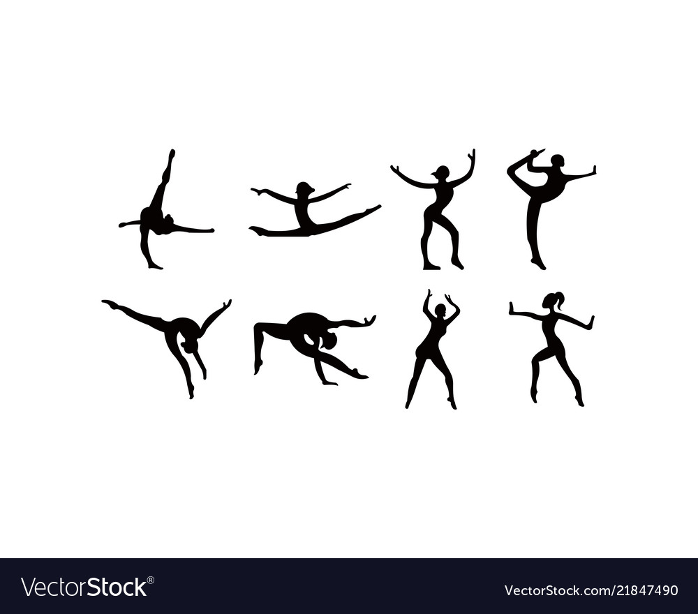 Athlete Woman In Gym Exercise Ballet Girl Vector Image