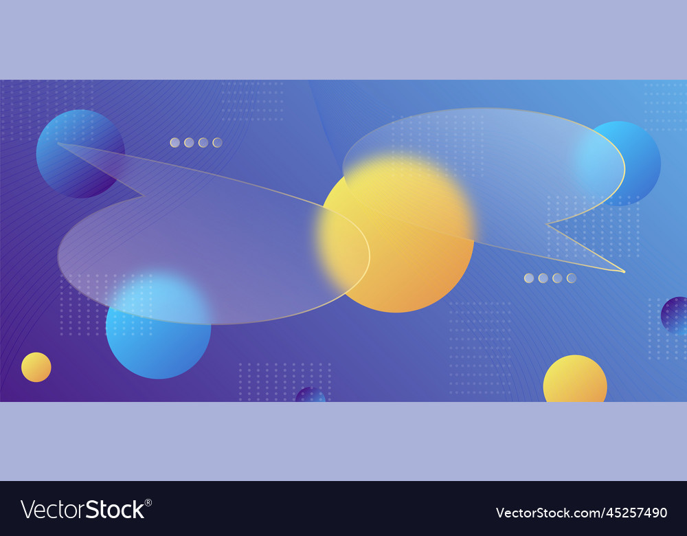 Chat dialog boxes in glass morphism effect style