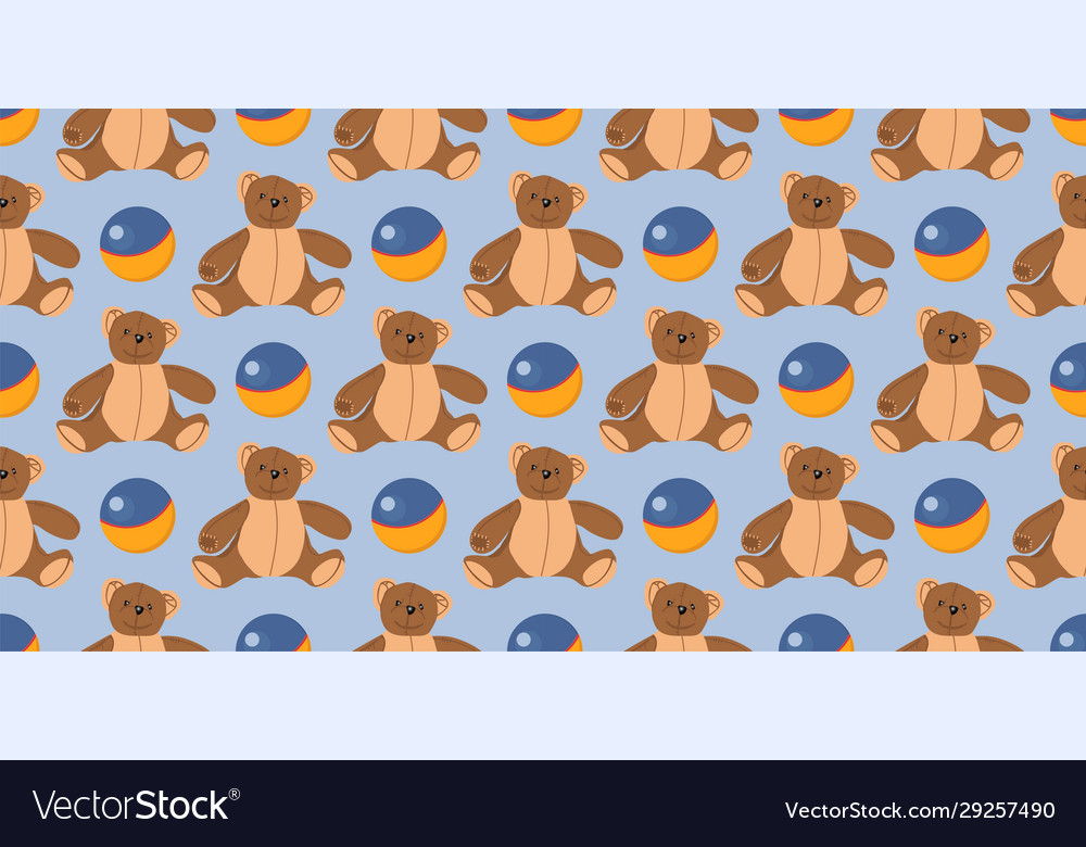 Children s seamless pattern the ball for game