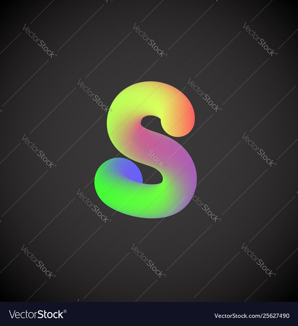 Colorful character from a font set vector image Colorful character from a font set