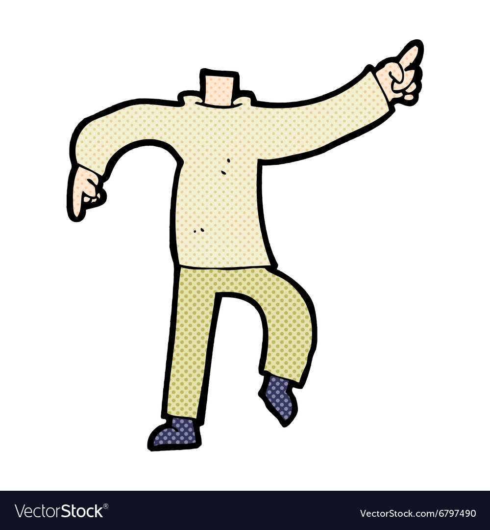 Comic cartoon pointing body mix and match Vector Image Comic cartoon pointing body mix and match Vector Image